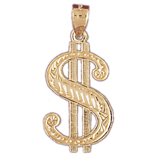 14K GOLD GAMBLING CHARM - DOLLAR SIGN #5402