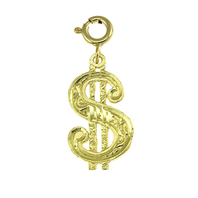 14K GOLD GAMBLING CHARM - DOLLAR SIGN #5403