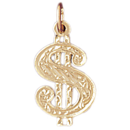 14K GOLD GAMBLING CHARM - DOLLAR SIGN #5405