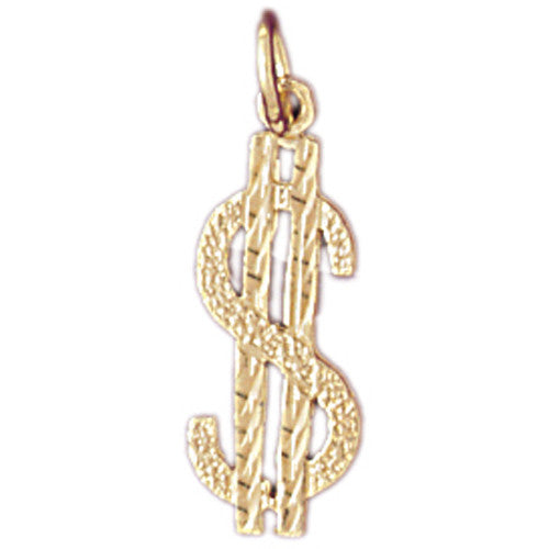 14K GOLD GAMBLING CHARM - DOLLAR SIGN #5406