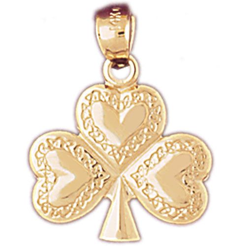 14K GOLD GAMBLING CHARM - IRISH SHAMROCK #5368