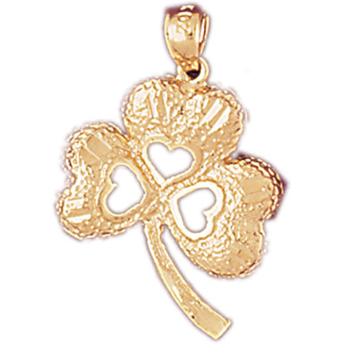 14K GOLD GAMBLING CHARM - IRISH SHAMROCK #5375