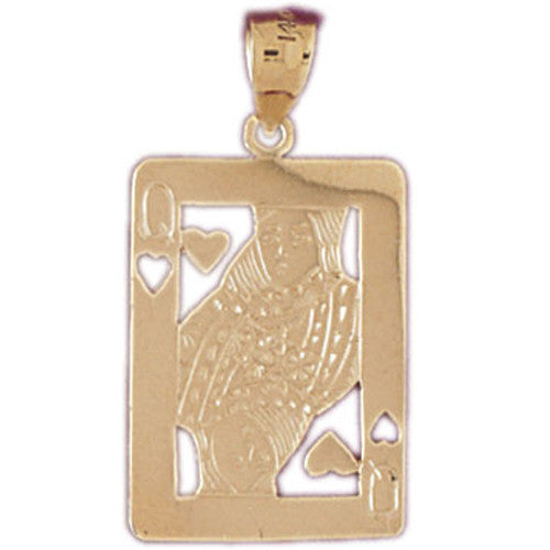 14K GOLD GAMBLING CHARM - PLAYING CARD #5443
