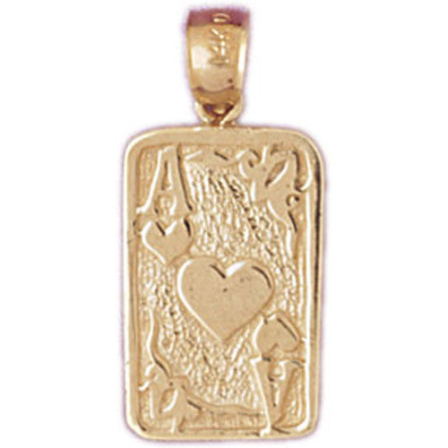 14K GOLD GAMBLING CHARM - PLAYING CARD #5449
