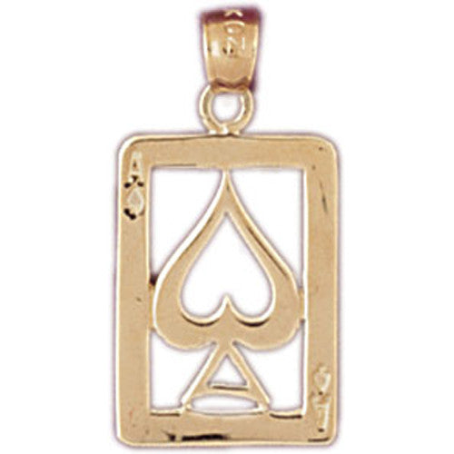 14K GOLD GAMBLING CHARM - PLAYING CARD #5451