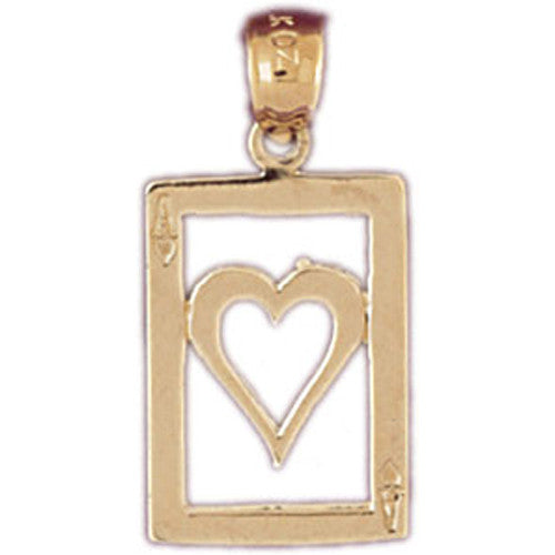 14K GOLD GAMBLING CHARM - PLAYING CARD #5452