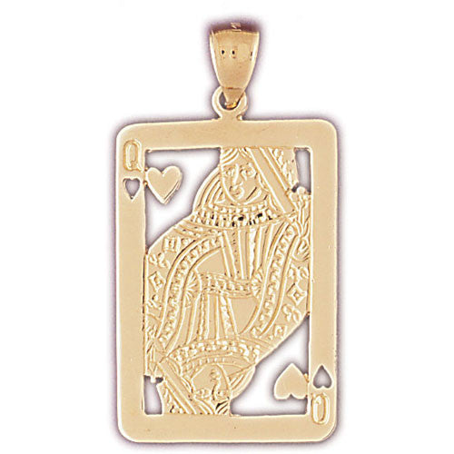 14K GOLD GAMBLING CHARM - PLAYING CARD #5464