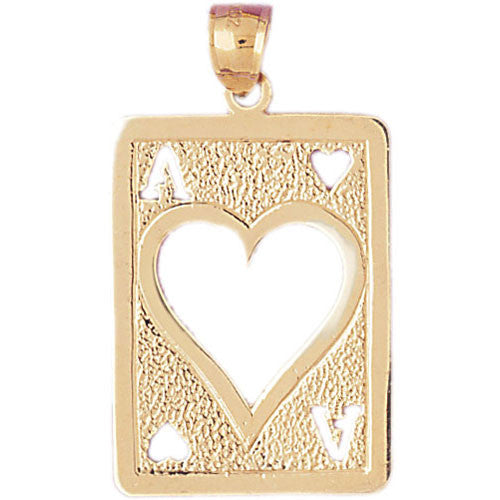 14K GOLD GAMBLING CHARM - PLAYING CARD #5466