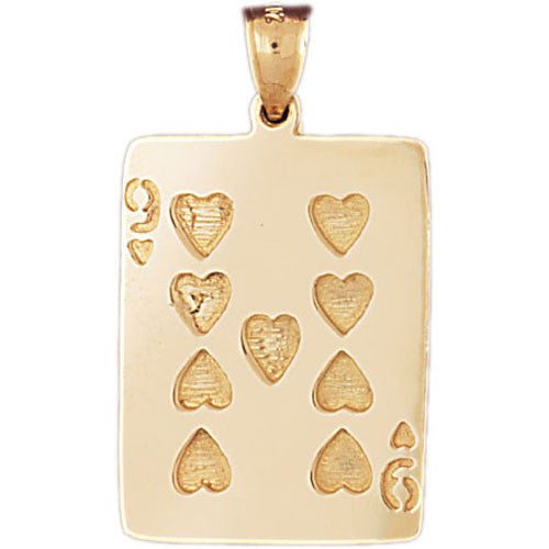 14K GOLD GAMBLING CHARM - PLAYING CARD #5468
