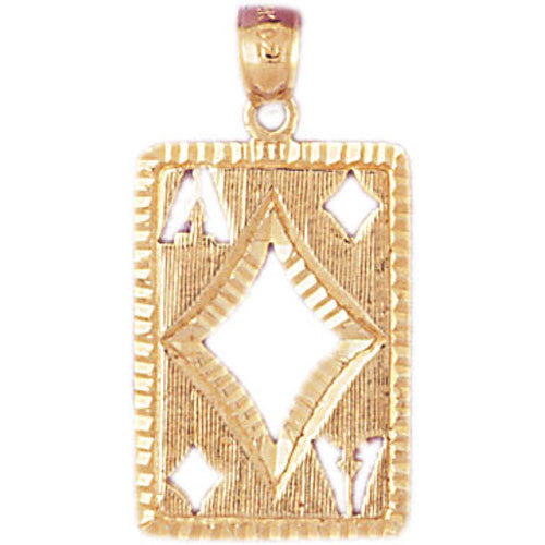 14K GOLD GAMBLING CHARM - PLAYING CARD #5472