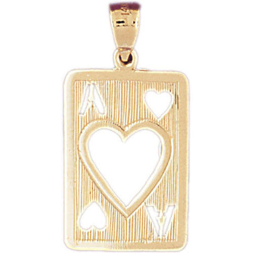 14K GOLD GAMBLING CHARM - PLAYING CARD #5474