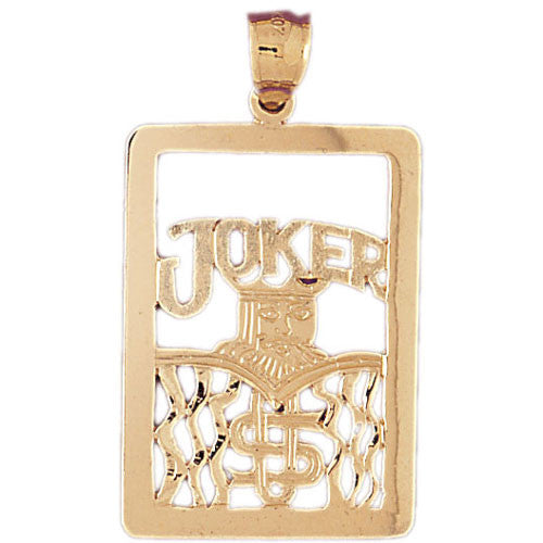 14K GOLD GAMBLING CHARM - PLAYING CARD, JOKER #5470
