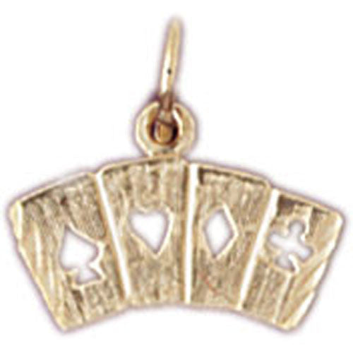 14K GOLD GAMBLING CHARM - PLAYING CARDS #5435