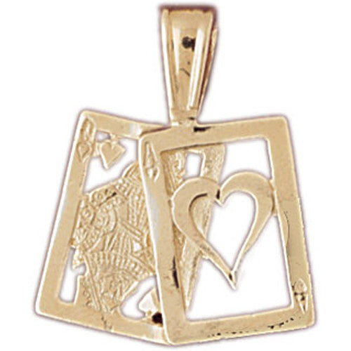 14K GOLD GAMBLING CHARM - PLAYING CARDS #5441