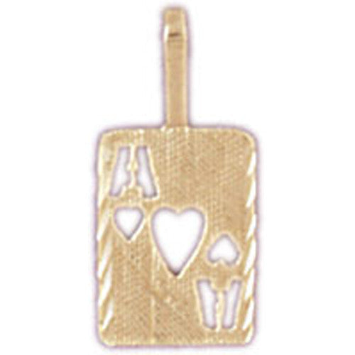 14K GOLD GAMBLING CHARM - PLAYING CARDS #5457