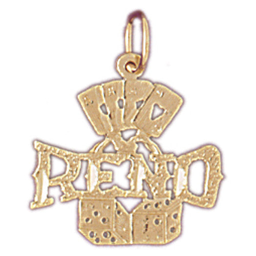 14K GOLD GAMBLING CHARM - RENO #5400