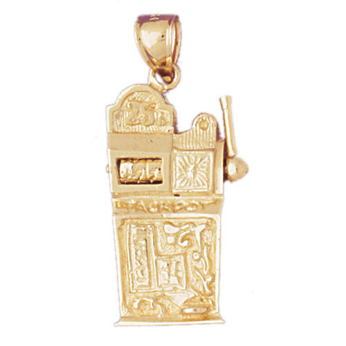 14K GOLD GAMBLING CHARM - SLOT MACHINE #5414