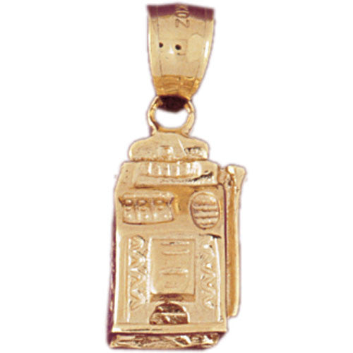 14K GOLD GAMBLING CHARM - SLOT MACHINE #5417