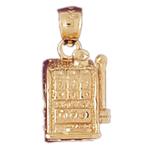 14K GOLD GAMBLING CHARM - SLOT MACHINE #5418