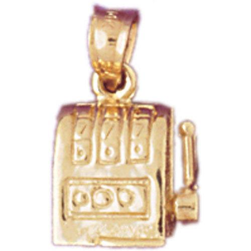 14K GOLD GAMBLING CHARM - SLOT MACHINE #5419