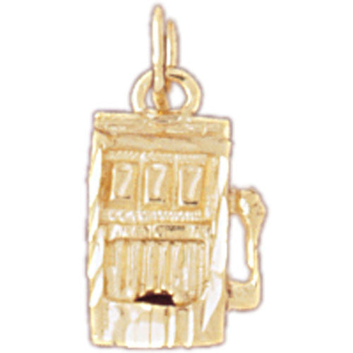 14K GOLD GAMBLING CHARM - SLOT MACHINE #5420