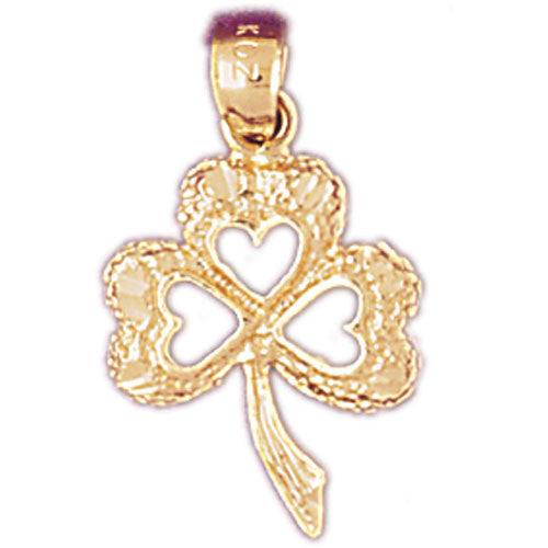 14K GOLD GAMBLING CHARM -IRISH SHAMROCK #5376