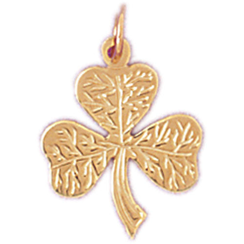 14K GOLD GAMBLING CHARM -IRISH SHAMROCK #5380