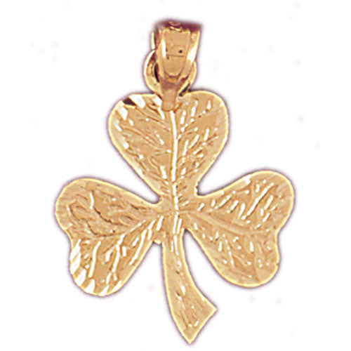 14K GOLD GAMBLING CHARM -IRISH SHAMROCK #5381