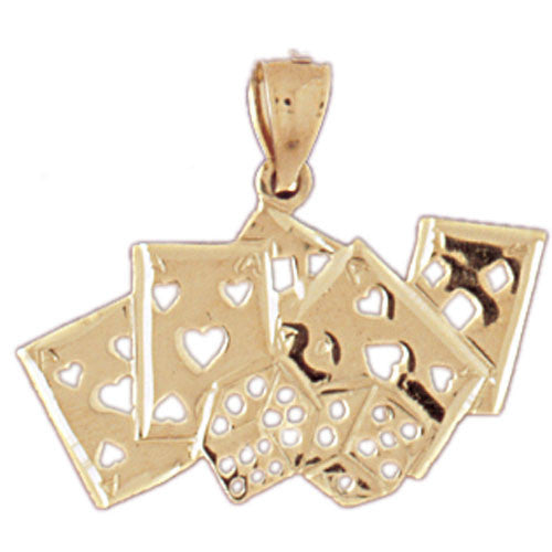 14K GOLD GAMBLING CHARM #5412