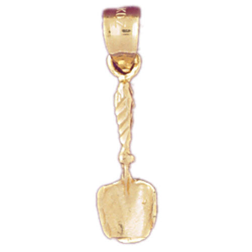 14K GOLD GARDENING CHARM - SPADE #6683