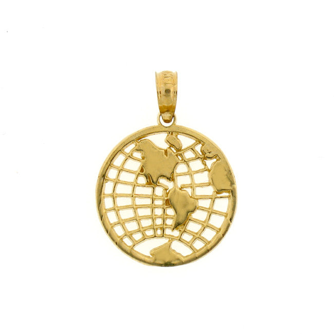 14K GOLD GLOBE CHARM #6288