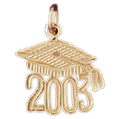 14K GOLD GRADUATION CHARM - 2003 #6472