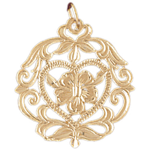 14K GOLD HEART CHARM #6997