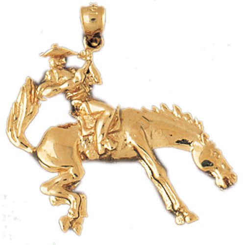 14K GOLD HORSE CHARM - RODEO #1834