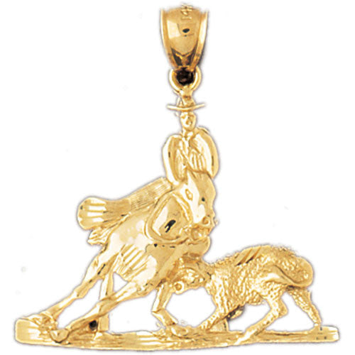 14K GOLD HORSE CHARM - RODEO #1836