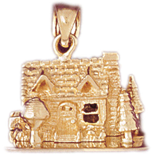 3-D 14K GOLD HOUSE CHARM #6989