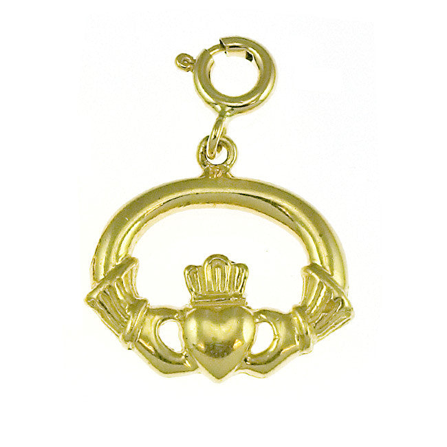 14K GOLD IRISH CLADDAH CHARM #7023