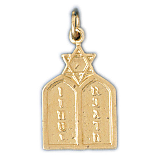 14K GOLD JEWISH CHARM - MEDAL #9075