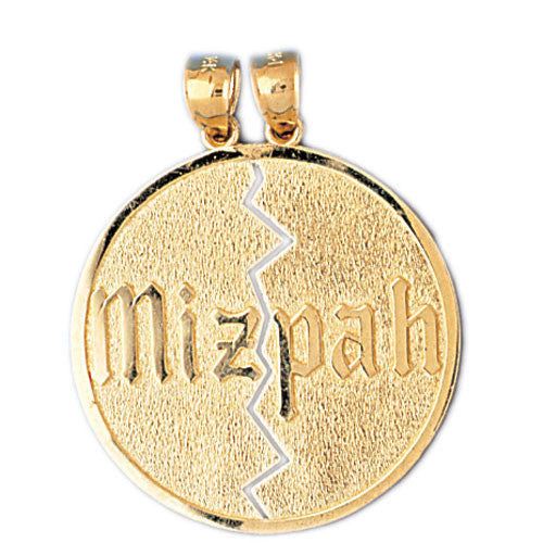 14K GOLD JEWISH CHARM - MIZPAH #9056