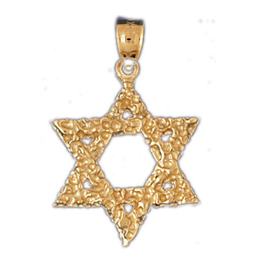 14K GOLD JEWISH CHARM - STAR OF DAVID #9145