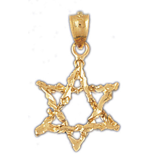 14K GOLD JEWISH CHARM - STAR OF DAVID #9146