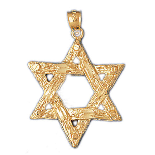 14K GOLD JEWISH CHARM - STAR OF DAVID #9147