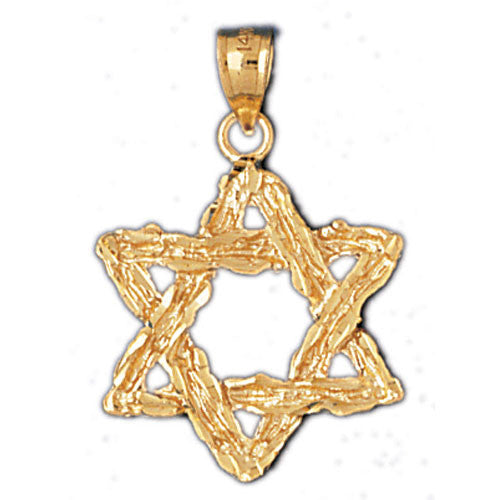 14K GOLD JEWISH CHARM - STAR OF DAVID #9149