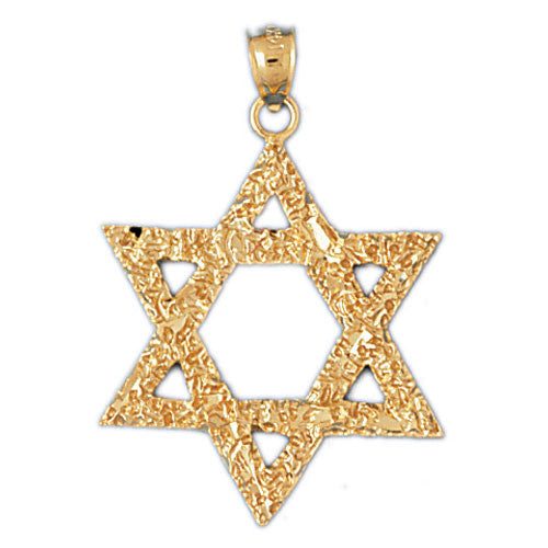 14K GOLD JEWISH CHARM - STAR OF DAVID #9151