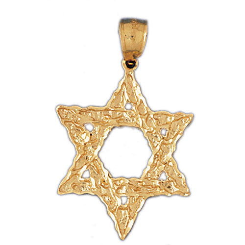 14K GOLD JEWISH CHARM - STAR OF DAVID #9152