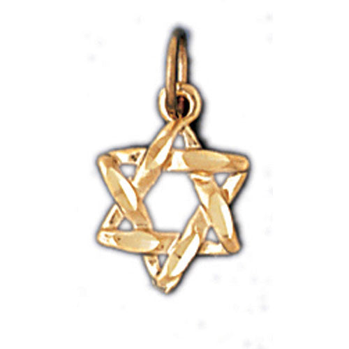 14K GOLD JEWISH CHARM - STAR OF DAVID #9156