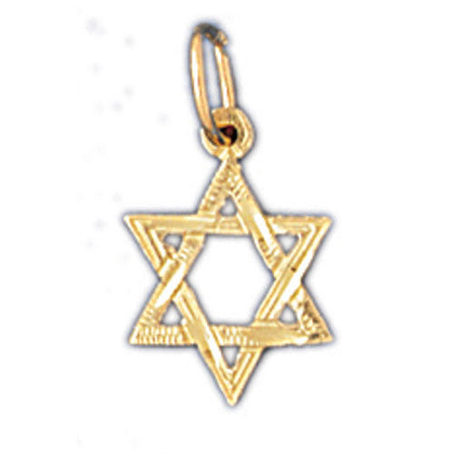14K GOLD JEWISH CHARM - STAR OF DAVID #9157