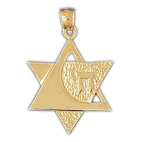 14K GOLD JEWISH CHARM - STAR OF DAVID #9192