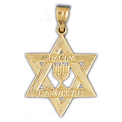 14K GOLD JEWISH CHARM - STAR OF DAVID #9198