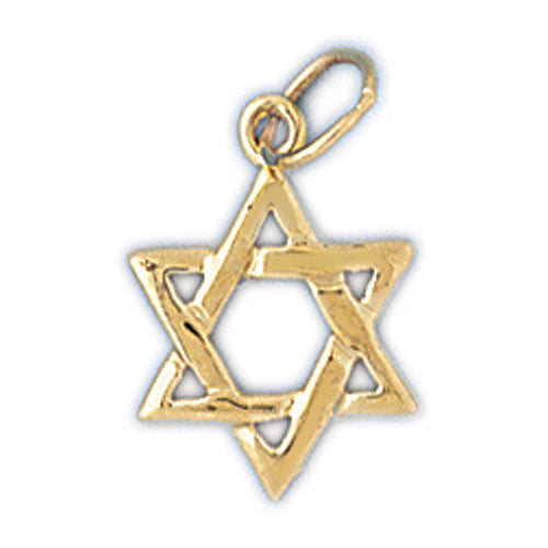 14K GOLD JEWISH CHARM - STAR OF DAVID #9211